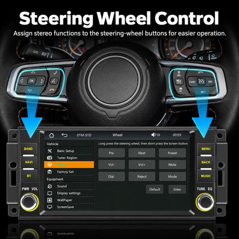 7 inch Car MP5 Player Wireless Central Control Smart Screen for Jeep Wrangler, For Jeep Wrangler