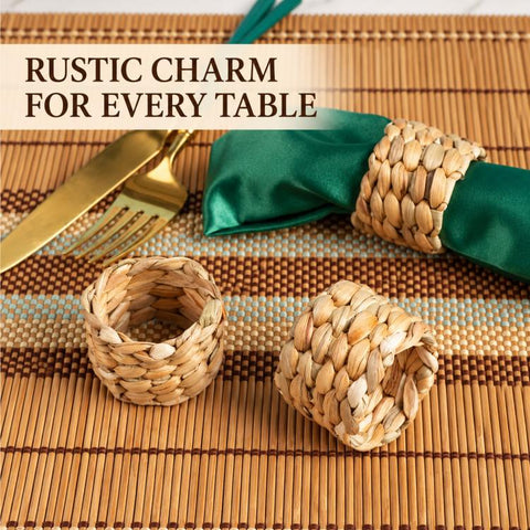 Handmade Straw Weaving Water Hyacinth Napkin Buckle Paper Ring, Diameter 5 cm Height 5 cm, Diameter 5 cm Height 3.5 cm