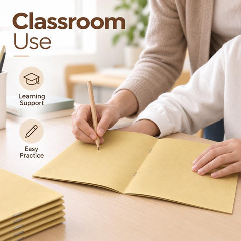 Braille Writing Practice Notebook, Learning Supplies for the Visually Impaired, Single Notebook, 2 Notebook, 3 Notebook, 5 Notebook