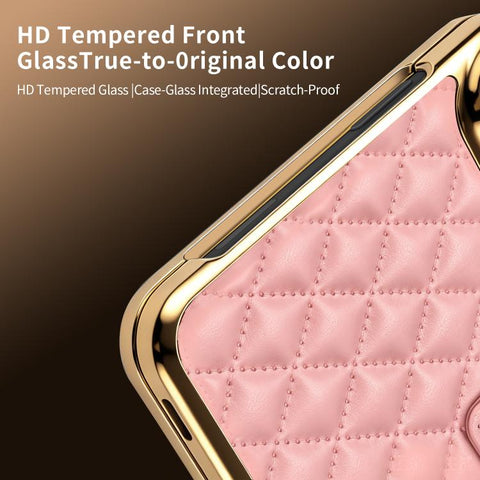VIETAO Diamond Pattern Metal Ring PU Leather Phone Case, For iPhone Duo