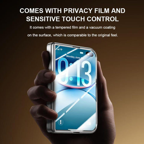 Intergrated Shell And Flim Electroplating Transparent Shockproof Magnetic Phone Case, For iPhone Duo