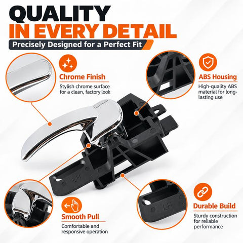 Car Side Inner Door Handle for Nissan Qashqai 2007-2013, 80670-JD000 RH Inner Handle, 80671-JD000 LH Inner Handle