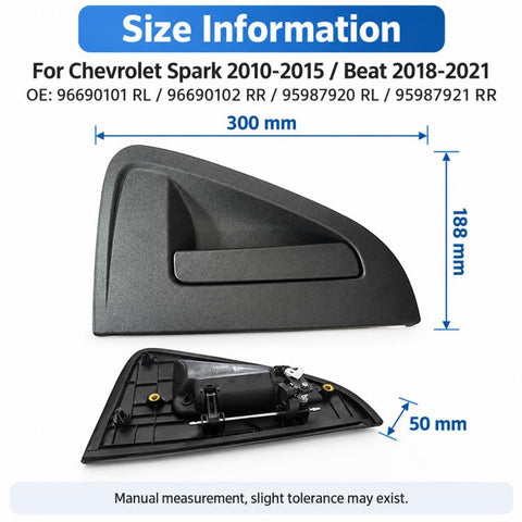 Car Inner Door Handle for Chevrolet Spark 2013-2015, 95987921/96690102 RR, 95987920/96690101 RL