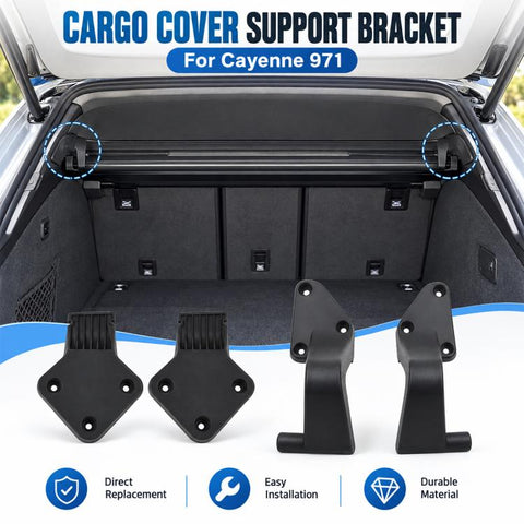 Car Trunk Cargo Cover Support Bracket for Porsche Panamera 971 2.9T 3.0T 4.0T 2017-2023, Left Upper Bracket 9718682531E0, Right Upper Bracket 9718682541E0, Left Lower Bracket 9718682531E0, Right Lower Bracket 9718682541E0