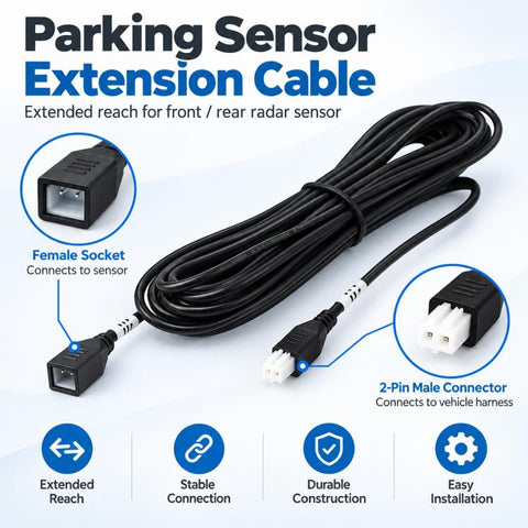 Car Front Parking Sensor Extension Cable, 2m, 4.5m