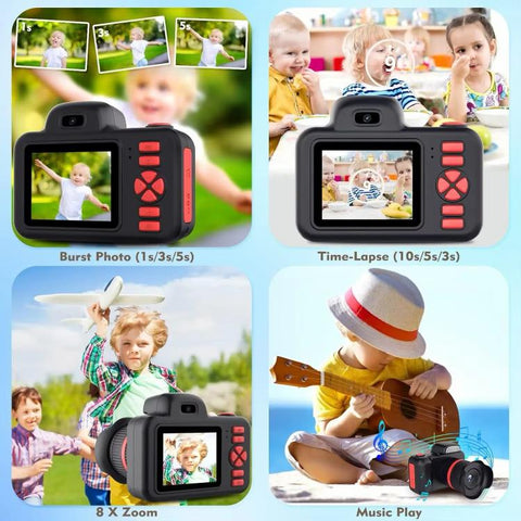 D31 Kids Digital SLR Camera with 12MP Pixels, 8X Optical Zoom, HD Video Recording