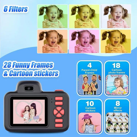 D31 Kids Digital SLR Camera with 12MP Pixels, 8X Optical Zoom, HD Video Recording