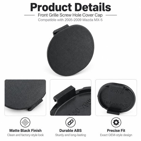 Car Front Air Vent Screw Cover for Mazda MX-5 2005-2009 E016-50-796