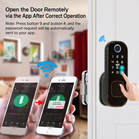 WDL-R5 WiFi Graffiti Smart Anti-theft Fingerprint Door Lock