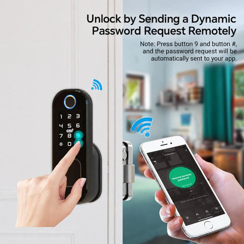 WDL-R5 WiFi Graffiti Smart Anti-theft Fingerprint Door Lock