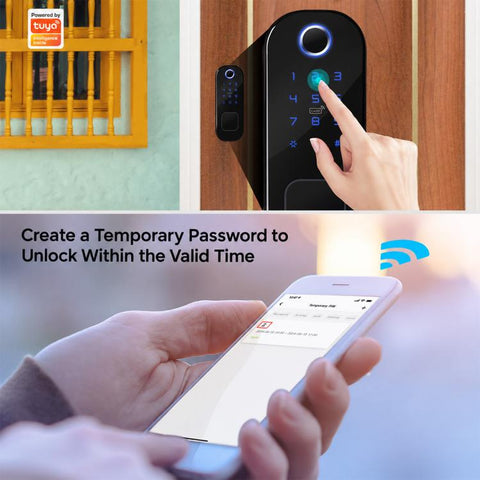 WDL-R5 WiFi Graffiti Smart Anti-theft Fingerprint Door Lock