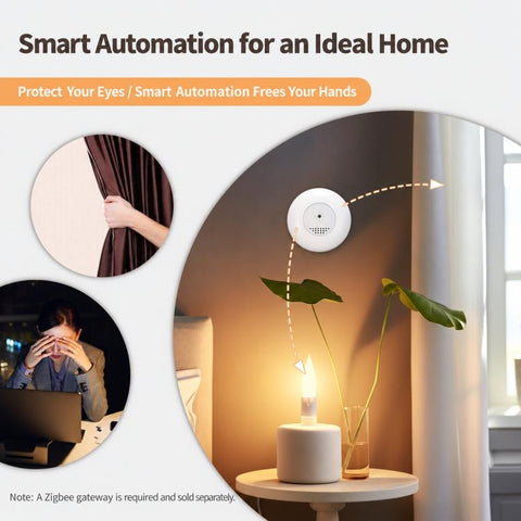 APP Control Smart Light Sensor Compatible With ZigBee Tuya Lighting Brightness Detector