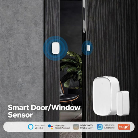 Compatible With ZigBee Smart Home Door Sensor with App Timer Smart Security Door Window Alarm
