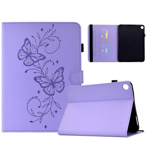 Dual-Butterfly Embossed Vegan Leather Tablet Case, For Galaxy Tab A11 / A9, For Galaxy Tab A 10.1 2019 / T510