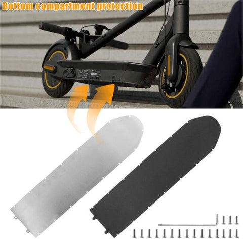 Electric Scooter Bottom Metal Panel Of Battery Compartment with Screw Tool Kit for Ninebot Max G30 / G30D, Bottom Metal Panel