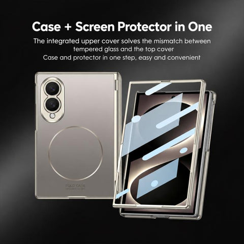 GKK Integrated Magnetic Folding Hinge Skin Feel AG Slim Ring Phone Case, For Galaxy Z Fold8 5G
