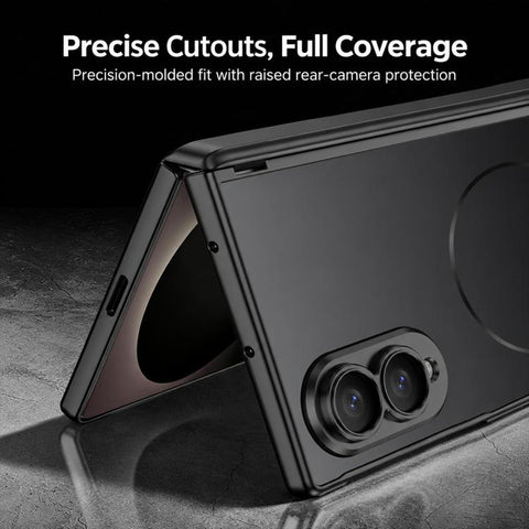 GKK Integrated Magnetic Folding Hinge Skin Feel AG Slim Ring Phone Case, For Galaxy Z Fold8 5G