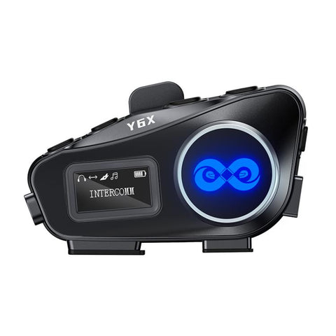 Y6X Intercom Helmet BT Headset For 4-person, 2-in-1 Mic, Soft Mic, Hard Mic