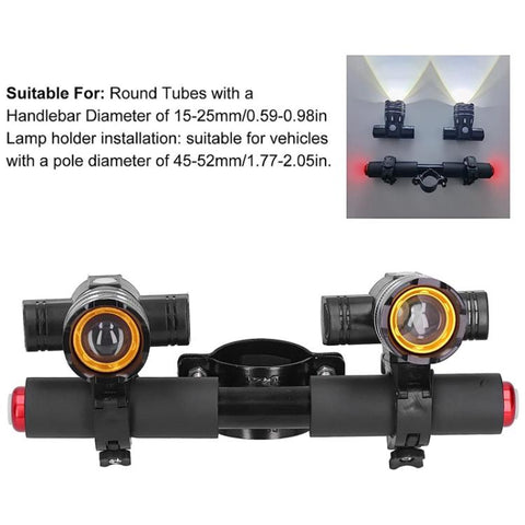 Electric Scooter Children Armrest Rod Riser Fixed Armrest and Dual Front Headlight Kit for Ninebot ES1 / ES2 / ES3 / ES4, Armrest and Dual Front Headlight