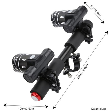 Electric Scooter Children Armrest Rod Riser Fixed Armrest and Dual Front Headlight Kit for Ninebot ES1 / ES2 / ES3 / ES4, Armrest and Dual Front Headlight