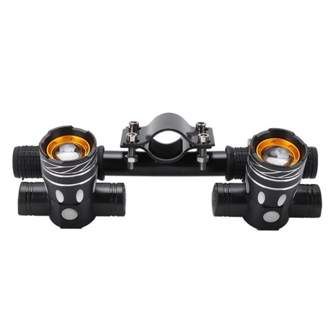 Electric Scooter Children Armrest Rod Riser Fixed Armrest and Dual Front Headlight Kit for Ninebot ES1 / ES2 / ES3 / ES4, Armrest and Dual Front Headlight