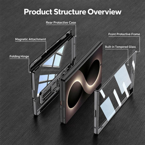 GKK Integrated Magnetic Phantom Hinge Folding Phone Case with Stand, For Galaxy Z Fold8 5G
