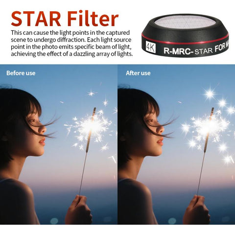 JSR RD Series Lens Filter For SJCAM SJC300 / 400 / 400 Pro, ND8PL, ND16PL, ND32PL, ND64PL, UV, CPL, Star, NIGHT