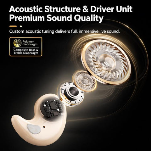 Wireless Digital Display Bluetooth Noise Reduction Sleep Earphone