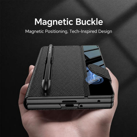 GKK Integrated Full Coverage Flip Phone Case with Pen Slot, Not Included Pen, For Galaxy Z Fold8 5G