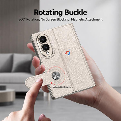 GKK Integrated Full Coverage Flip Phone Case with Pen Slot, Not Included Pen, For Galaxy Z Fold8 5G