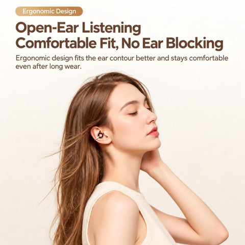 2 Pairs Ear-hook Sleep Noise Reduction Digital Display Wireless Bluetooth Earphone