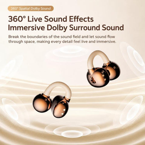 2 Pairs Ear-hook Sleep Noise Reduction Digital Display Wireless Bluetooth Earphone
