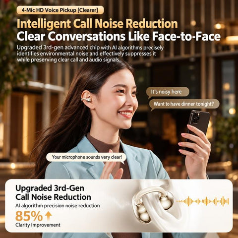 Bone Conduction Sports Digital Display Wireless Bluetooth Earphone