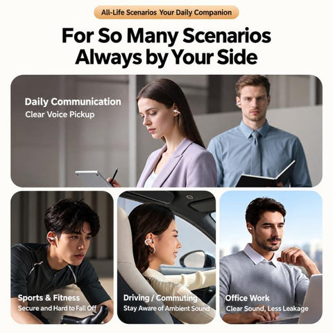 Bone Conduction Sports Digital Display Wireless Bluetooth Earphone