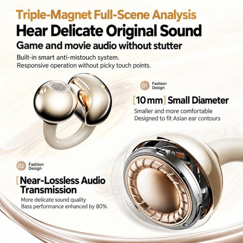 Bone Conduction Sports Digital Display Wireless Bluetooth Earphone