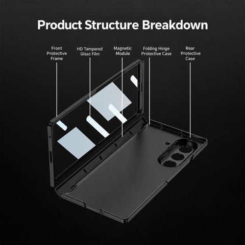 GKK Integrated Magnetic Folding Hinged Wristband Phone Case, For Galaxy Z Fold8 Ultra 5G