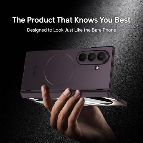 GKK Integrated Magnetic Folding Hinge Skin Feel AG Slim Ring Phone Case, For Galaxy Z Fold8 Ultra 5G