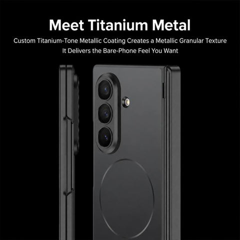 GKK Integrated Magnetic Folding Hinge Skin Feel AG Slim Ring Phone Case, For Galaxy Z Fold8 Ultra 5G