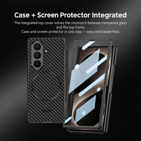 GKK Integrated Magnetic Folding Hinge Skin Feel AG Slim Ring Phone Case, For Galaxy Z Fold8 Ultra 5G