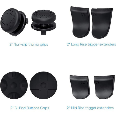 XDcase 8-in-1 Set For PS5 Controller L2/R2 Triggers Extenders & D-pad Caps & Thumb Grips