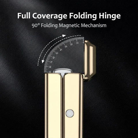GKK Integrated Magnetic Folding Hinge Phantom Vegan Leather Magnetic Ring Phone Case, For Galaxy Z Fold8 Ultra 5G
