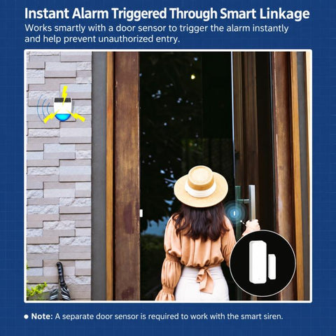 Tuya Smart Home Outdoor Solar-Powered Audible and Visual Alarm, WiFi Edition, Compatible With ZigBee Edition