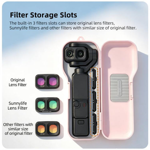 Sunnylife Shock-proof Storage Box Protective Cover with Filter Box, For DJI Osmo Pocket 4P