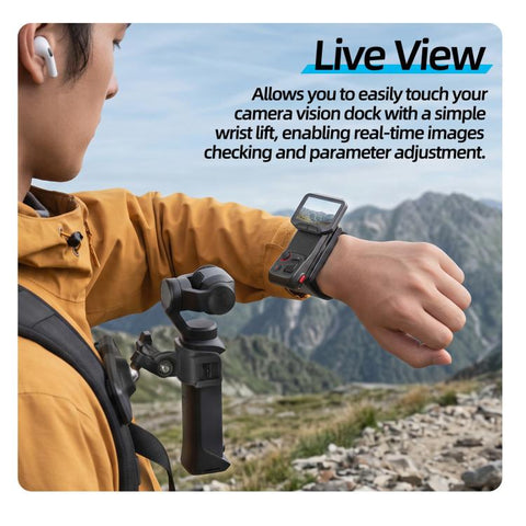 Sunnylife Touchscreen Remote Wristband Quick-Release Wrist Strap Adjustable Expansion Band, For Insta360 Luna Ultra / Pro