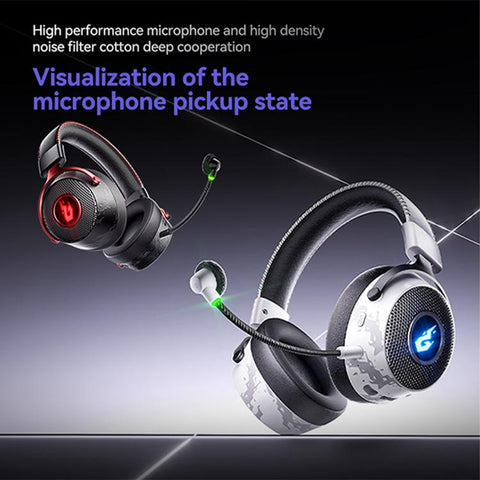 GT12 Wireless Gaming RGB Lighting USB 2.4G Bluetooth Headset with Microphone