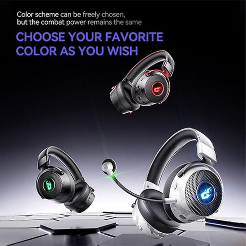 GT12 Wireless Gaming RGB Lighting USB 2.4G Bluetooth Headset with Microphone