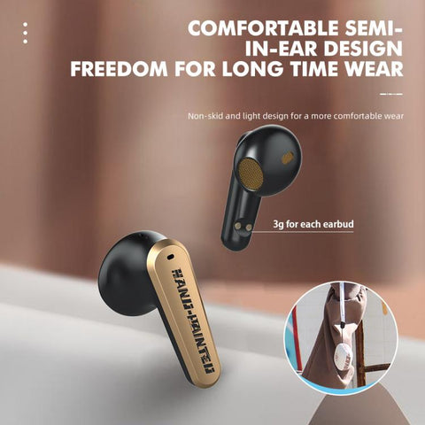 TS300 Semi-In-Ear Slide-Cover Noise-Canceling Wireless Bluetooth Earphones