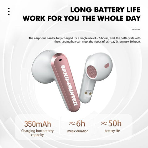 TS300 Semi-In-Ear Slide-Cover Noise-Canceling Wireless Bluetooth Earphones