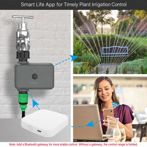 MOES BWV-YC Bluetooth Smart Irrigation Timer, US Standard NH3/4 inch, EU Standard G3/4 inch