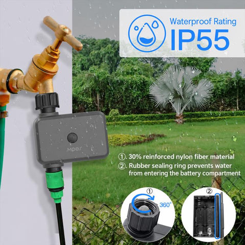 MOES BWV-YC Bluetooth Smart Irrigation Timer, US Standard NH3/4 inch, EU Standard G3/4 inch